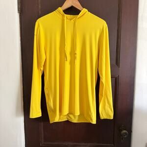 ANETIK | Bright Yellow High-Vis Sunhoodie Hooded Sun Shirt | Small